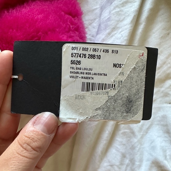 Saint Laurent Shearling LouLou Magenta - Picture 6 of 8